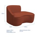 Ver imagem 5 de Kit Divã Recamier Orgânico Marrocos 150cm Lado Direito e 2 Poltronas Amore Bouclé Terracota