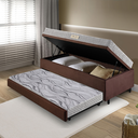 Ver imagem 3 de Bicama Box Baú Solteiro com Colchão Ecoline D23 Ecoflex Suede 88x188
