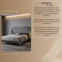 Ver mais imagens de Cabeceira para Cama Box Estofada Persa 140cm Boucle Cinza Linha Premium Pés em Sapatas Plasticas.
