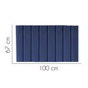 Ver imagem 2 de Painel Estofado Luxo Carla 100cm Solteiro para Cama Box Corino Azul Marinho - Gat Magazine