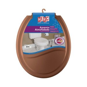 Tampa de Vaso / Assento Sanitário Ocre Almofadado 2391 Herc