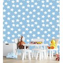 Ver imagem 1 de Papel de Parede Infantil Estrelas Brancas com Fundo Azul