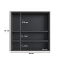 Ver imagem 6 de Conjunto Banheiro Modulado 88 cm com 3 Peças Gabinete Suspenso com Cuba Bahamas Yescasa Grafite