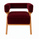 Ver imagem 6 de Poltrona Decorativa Mirela Suede Design Moderno Pés Madeira: Bordô