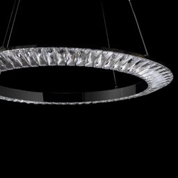 Lustre para Sala de Jantar Pendente Orbit nas Cores Cromado e Transparente com LED Integrado Bella - 7
