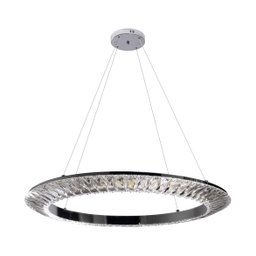 Lustre para Sala de Jantar Pendente Orbit nas Cores Cromado e Transparente com LED Integrado Bella - 6