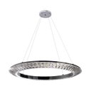 Ver imagem 6 de Lustre para Sala de Jantar Pendente Orbit nas Cores Cromado e Transparente com LED Integrado Bella