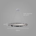 Ver imagem 4 de Lustre para Sala de Jantar Pendente Orbit nas Cores Cromado e Transparente com LED Integrado Bella