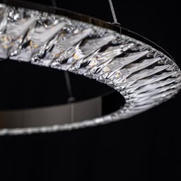 Lustre para Sala de Jantar Pendente Orbit nas Cores Cromado e Transparente com LED Integrado Bella - 10