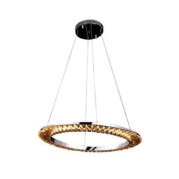 Lustre para Sala de Jantar Pendente Orbit nas Cores Cromado e Transparente com LED Integrado Bella - 1