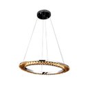 Ver imagem 1 de Lustre para Sala de Jantar Pendente Orbit nas Cores Cromado e Transparente com LED Integrado Bella