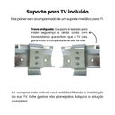 Ver imagem 6 de Painel para Tv até 86 Polegadas Lumiere 3 Gavetas com Led Cinamomo/off White - Artely Móveis