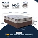 Ver imagem 3 de Cama Box com Colchão Ortobom de Molas Ensacadas Pillow In Pro Vida Queen 158cm