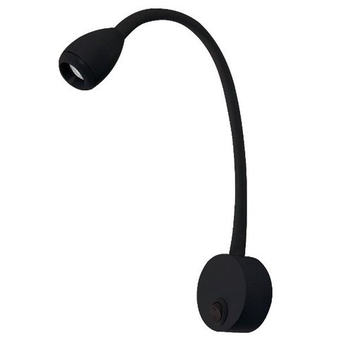 Luminária Foco Regulavel Preto Cabeceira Leitura LED 3W 3000K Ali29