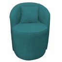 Ver imagem 2 de Poltrona Laura com Almofada Suede Azul Turquesa - Dominic Decor Dominic Decpr