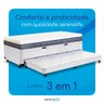 Cama 3 em 1 Solteirão Serenelife - Corano Branco - 6