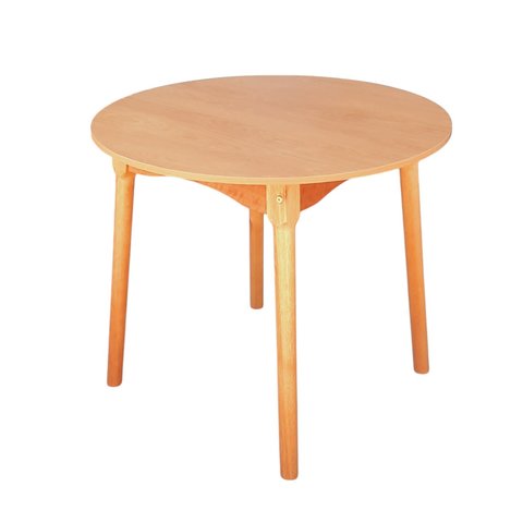 Mesa de Jantar Colonial Brisa Rústica 90cm Redonda em Madeira e Tampo em Mdf com Revestimento Bp:mel
