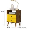 Kit 2 Mesa de Cabeceira Retrô Domus - Malbec / Amarelo - RPM Móveis - 5