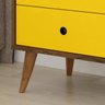 Kit 2 Mesa de Cabeceira Retrô Domus - Malbec / Amarelo - RPM Móveis - 3