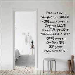 Adesivo Parede Quarto Sala Frase Fale Com Amor - 1