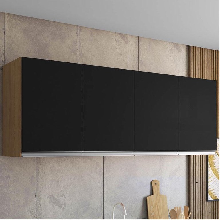 Armário Aéreo para Cozinha Ambiente Andréia 4 Portas 150 Cm Ajl Armário Aéreo para Cozinha Ambiente Andréia 4 Portas 150 Cm Ajl