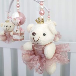 MOBILE PARA BERÇO MUSICAL GIRATÓRIO PRINCESAS ROSÉ - 3