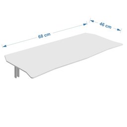 Mesa de Parede Dobrável 68x46cm - Cor Off White IDES Mesa Dobrável de Parede - 3