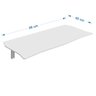 Mesa de Parede Dobrável 68x46cm - Cor Off White IDES Mesa Dobrável de Parede - 3