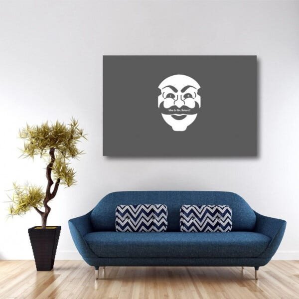 Quadro Decorativo Mr Robot Séries em Tecido Canvas 130x60