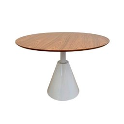 Mesas Cone Laca P.U Tampo Freijó 90x90cm Modelar Moveis - 1