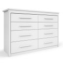 Ver imagem 1 de (cópia) Comoda 8 Gavetas Elegance Branco Batrol