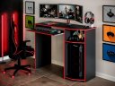Ver imagem 1 de Mesa / Escrivaninha Game com Apoio para Teclado Retrátil e Nicho para Cpu Cor Preto / Vermelho Romar