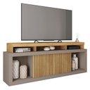Ver mais imagens de Rack para TV até 75 Polegadas MDF 180cm Valença Caemmun Marrom Buriti/Fendi