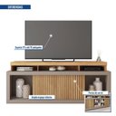 Ver imagem 5 de Rack para TV até 75 Polegadas MDF 180cm Valença Caemmun Marrom Buriti/Fendi