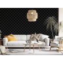 Ver imagem 2 de Papel de Parede Xadrez Preto e Cinza-60x300cm