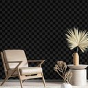 Ver imagem 1 de Papel de Parede Xadrez Preto e Cinza-60x300cm