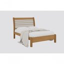 Ver imagem 1 de Cama Casal com Detalhe Esmeralda Plus - D' Doro Cinamomo/off White/ripado