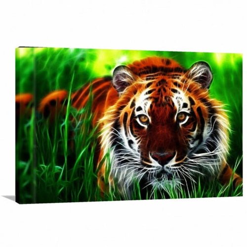 Loja Wall Frame - Quadros Decorativos para todos os Ambientes! - Quadro  decorativo Tigre Robotico Animais com Tela em Tecido