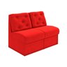 Sofá 2 Lugares Suede Pequeno Espuma D28 90x85x80:vermelho - 1