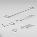 Ver imagem 3 de Kit de Acessórios para Banheiro Alto Brilho 5 Peças 2101tr Grego Metal