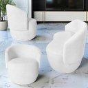 Ver imagem 1 de Kit Namoradeira + 2 Poltronas Decorativa Beatriz Orgânica Couro Branco