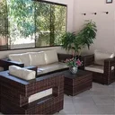 Ver imagem 1 de Jogo de Sofá com 2 Poltronas Fibra Sintética e Alumínio para Área Externa e Interna