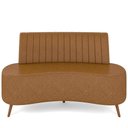 Ver imagem 5 de Sofá Chaise Living 2 Lugares 135cm para Sala Cayman K01 Sintético Caramelo
