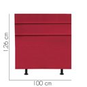 Ver imagem 2 de Cabeceira Estofada Argentina 100cm Solteiro Para Cama Box Quarto Corino Vermelho - Gat Magazine