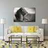 Quadro decorativo Leao Preto e Branco - 3