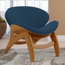 Ver imagem 2 de Poltrona Decorativa Orgânica Sala Living Kadosh L02 Suede Azul Marinho - Lyam Decor