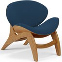 Ver imagem 1 de Poltrona Decorativa Orgânica Sala Living Kadosh L02 Suede Azul Marinho - Lyam Decor