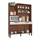 Ver imagem 3 de Kit de Cozinha 6 Portas e 2 Gavetas Udine Nogueira Off White