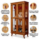 Ver imagem 2 de Cristaleira 2 Portas com Balcão 3 Portas Madeira Maciça Castanho