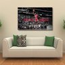 Quadro decorativo Michael Jordan Enterrando com Tela em Teci - 3